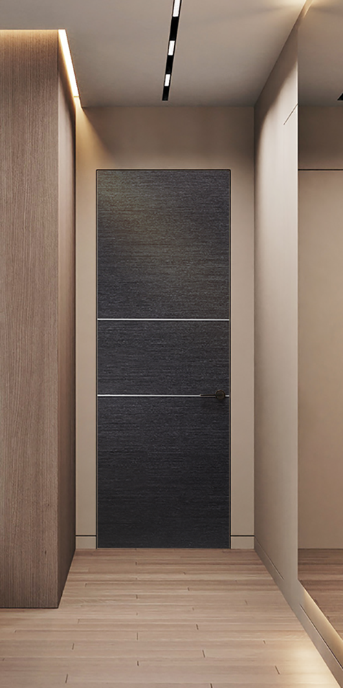 Avanti 2H Black Apricot Frameless Belldinni Modern Interior Door