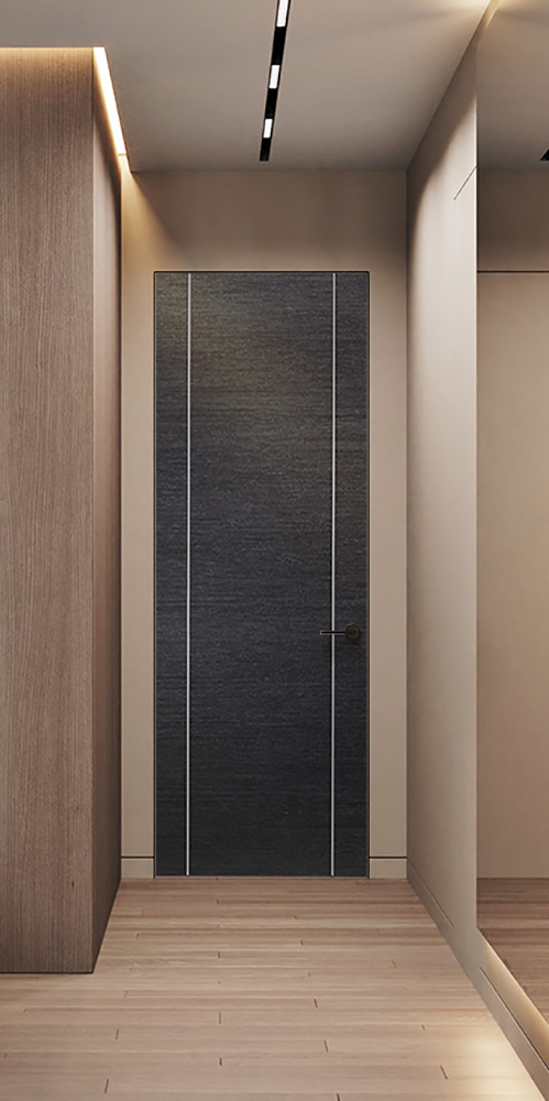Avanti 2U Black Apricot Frameless Belldinni Modern Interior Door