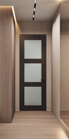 AVANTI 3 LITE VETRO BLACK APRICOT FRAMELESS BELLDINNI MODERN INTERIOR DOOR | Buy Doors Online