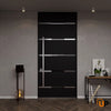 Single pivot metal-aluminum modern exterior door with tinted clear-mirrored glass | Axis 1115