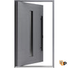 Single pivot metal-aluminum modern exterior door with tinted clear-mirrored glass | Axis 1130