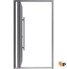 Single pivot metal-aluminum modern exterior door with tinted clear-mirrored glass | Axis 1130