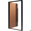 Single pivot metal-aluminum| Modern exterior door with tinted clear-mirrored glass | Axis 1133