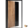 Front Exterior Pivot Prehung Aluminum Door | Entry Metal Modern Door | Front Exterior Pivot Prehung Aluminum Door / Axis 1163 Venezia Noce / Entry Metal Modern