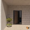 Front Exterior Pivot Prehung Aluminum Door | Entry Metal Modern Door | Front Exterior Pivot Prehung Aluminum Door / Axis 1163 Venezia Noce / Entry Metal Modern