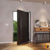 Front Exterior Pivot Prehung Aluminum Door | Entry Metal Modern Door | Front Exterior Pivot Prehung Aluminum Door / Axis 1163 Venezia Noce / Entry Metal Modern