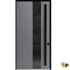 Single pivot metal-aluminum modern exterior door with tinted clear-mirrored glass | Axis 1711
