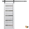 Sturdy Barn Door with Frosted Glass | Solid Panel Interior Doors | Quadro 4445