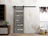 Sturdy Barn Door with Frosted Glass | Solid Panel Interior Doors | Quadro 4445