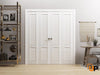 Sliding Closet Bi-fold Doors | Wood Solid Louvered Doors | Louver 3388 Primed White