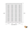 Sliding Closet Bi-fold Doors | Wood Solid Louvered Doors | Louver 3388 Primed White