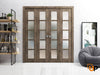 Sliding Closet Bi-Fold Doors with Frosted Opaque Glass | Solid Panel Interior Doors | Quadro 4002