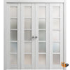 Sliding Closet Bi-Fold Doors with Frosted Opaque Glass | Solid Panel Interior Doors | Quadro 4002