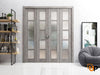 Sliding Closet Bi-Fold Doors with Frosted Opaque Glass | Solid Panel Interior Doors | Quadro 4002