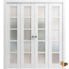 Sliding Closet Bi-Fold Doors with Frosted Opaque Glass | Solid Panel Interior Doors | Quadro 4002