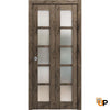 Sliding Closet Bi-Fold Doors with Frosted Opaque Glass | Solid Panel Interior Doors | Quadro 4002