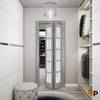 Sliding Closet Bi-Fold Doors with Frosted Opaque Glass | Solid Panel Interior Doors | Quadro 4002