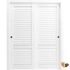 Sliding Closet Bypass Doors  | Louver 3388 Primed White