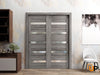 Sliding Closet Bypass Door with Frosted Glass | Wood Solid Bedroom Wardrobe Doors | Quadro 4445