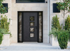 Front Exterior Prehung Aluminum Door | Entry Steel Metal Modern Painted Door | Cynex 6106