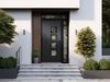 Front Exterior Prehung Aluminum Door | Entry Steel Metal Modern Painted Door | Cynex 6106