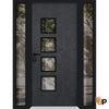Front Exterior Prehung Aluminum Door | Entry Steel Metal Modern Painted Door | Cynex 6106