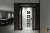 Front Exterior Prehung Aluminum Door | Entry Steel Metal Modern Painted Door | Cynex 6106