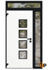 Front Exterior Prehung Aluminum Door | Entry Steel Metal Modern Painted Door | Cynex 6106