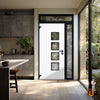 Front Exterior Prehung Aluminum Door | Entry Steel Metal Modern Painted Door | Cynex 6106