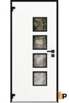 Front Exterior Prehung Aluminum Door | Entry Steel Metal Modern Painted Door | Cynex 6106
