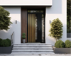 Front Exterior Prehung Aluminum Door | Entry Steel Metal Modern Painted Door | Cynex 6113
