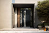 Front Exterior Prehung Aluminum Door | Entry Steel Metal Modern Painted Door | Cynex 6116