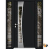 Front Exterior Prehung Aluminum Door | Entry Steel Metal Modern Painted Door | Cynex 6116