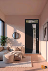 Front Exterior Prehung Aluminum Door | Entry Steel Metal Modern Painted Door | Cynex 6116