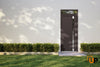 Front Exterior Prehung Steel Doors | Stainless Inserts Single Modern Doors | Brown | Cynex 6777
