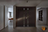 Front Exterior Prehung Steel Doors | Stainless Inserts Single Modern Doors | Brown | Cynex 6777