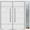 Front Exterior Prehung Steel Door | Stainless Inserts Modern Painted Door | Buy Doors Online