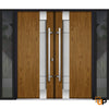 Front Exterior Prehung Steel Double Doors | Stainless Inserts Double Modern Painted Door | Buy Doors Online