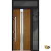 Front Exterior Prehung Steel Door | Stainless Inserts Modern Painted Door | Deux 1744