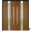 Front Exterior Prehung Steel Door | Stainless Inserts Single Modern Painted Door | Buy Doors Online