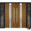 Front Exterior Prehung Steel Door | Stainless Inserts Single Modern Painted Door | Buy Doors Online