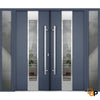 Front Exterior Prehung Steel Door | Stainless Inserts Modern Painted Door | Buy Doors Online