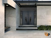Front Exterior Prehung Steel Door | Stainless Inserts Single Modern Painted Doors | Deux 6501