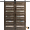 Sturdy Barn Door with Frosted Glass | Solid Panel Interior Doors | Quadro 4445