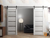 Sturdy Barn Door with Frosted Glass | Solid Panel Interior Doors | Quadro 4445