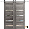 Sturdy Barn Door with Frosted Glass | Solid Panel Interior Doors | Quadro 4445