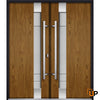 Front Exterior Prehung Steel Double Doors | Stainless Inserts Double Modern Painted Door | Buy Doors Online