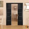 Modern Interior Sliding Closet Pocket Door with Hardware | Solid Panel Interior Doors | Planum 0020