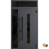 Front Exterior Prehung Steel Door | Entry Metal Modern Painted Door "80 "96 | Ronex 0130