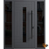 Front Exterior Prehung Steel Door | Entry Metal Modern Painted Door "80 "96 | Ronex 0130